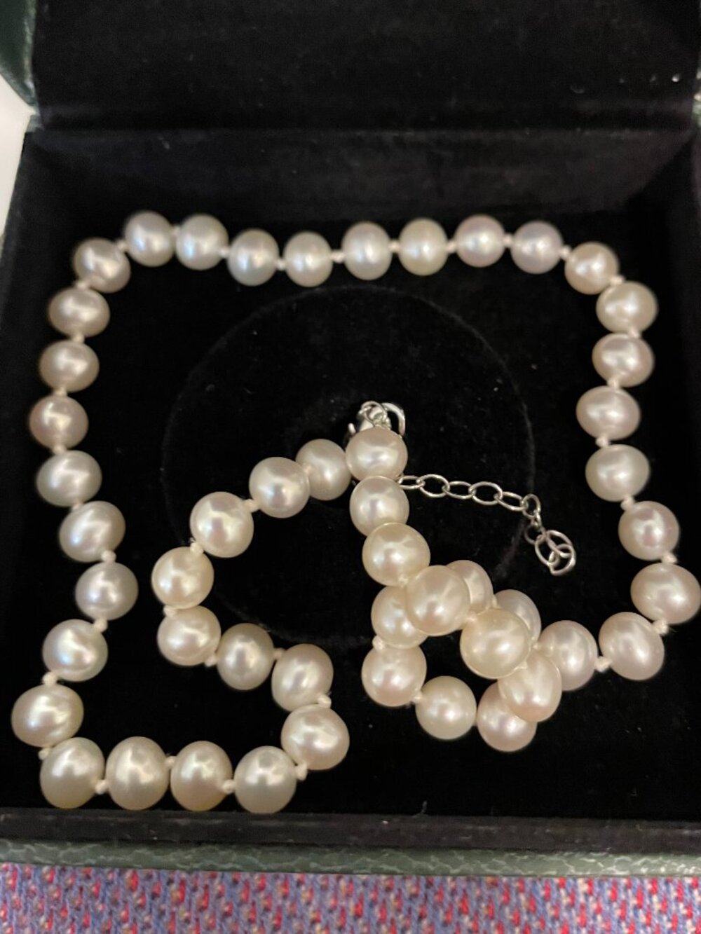 Pearl Necklace & Earrings, Combo